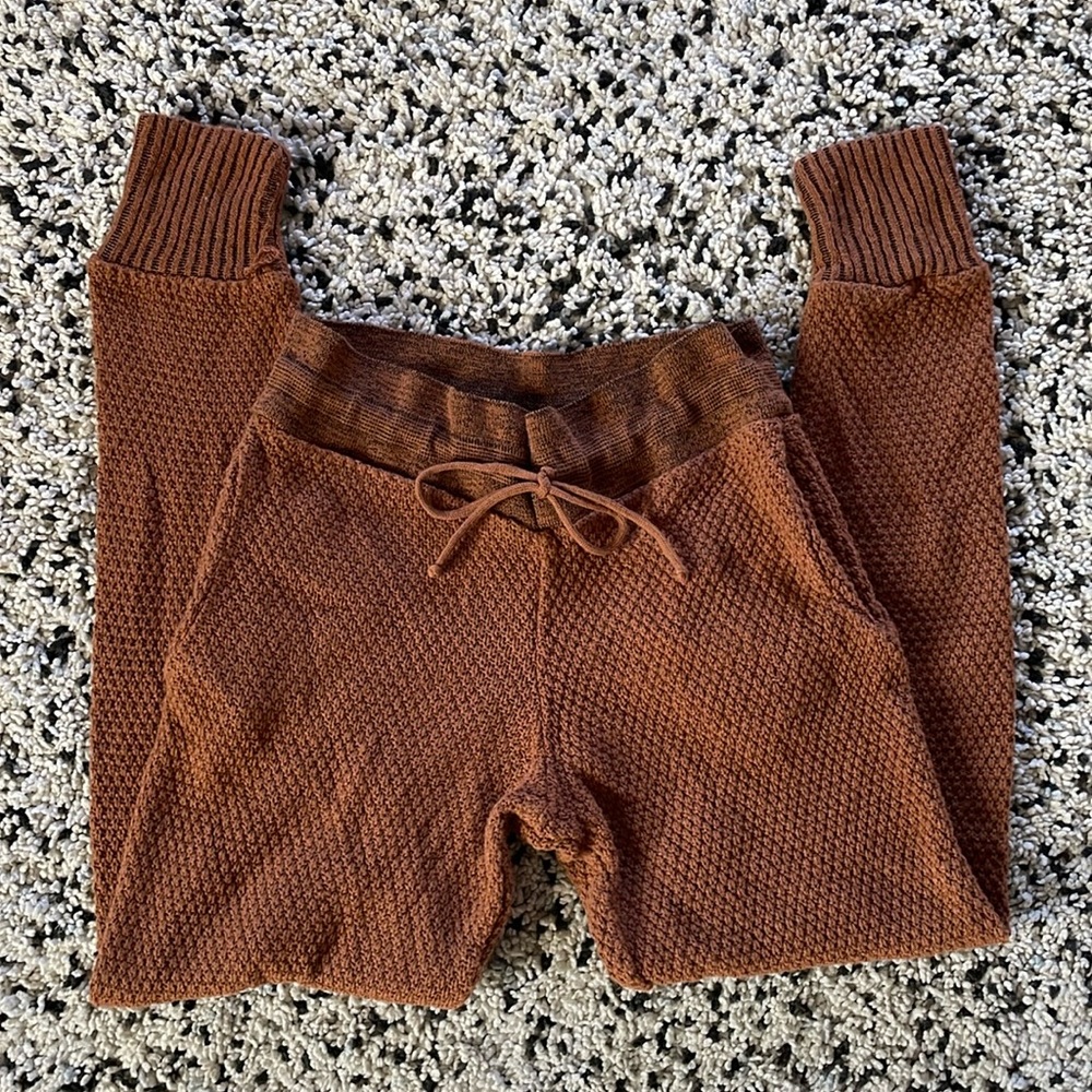 Nasty Gal Cozy Lounge Jogger Set—Small, Brown - Picture 6 of 9
